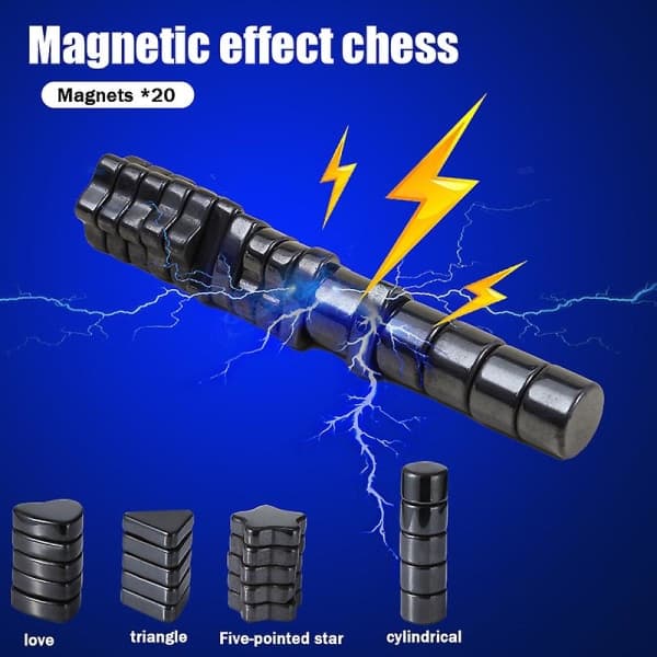 1-set pussel Magnetiska spel Schackmagneter Stenar Knock bord Brädspel Social[HK] A