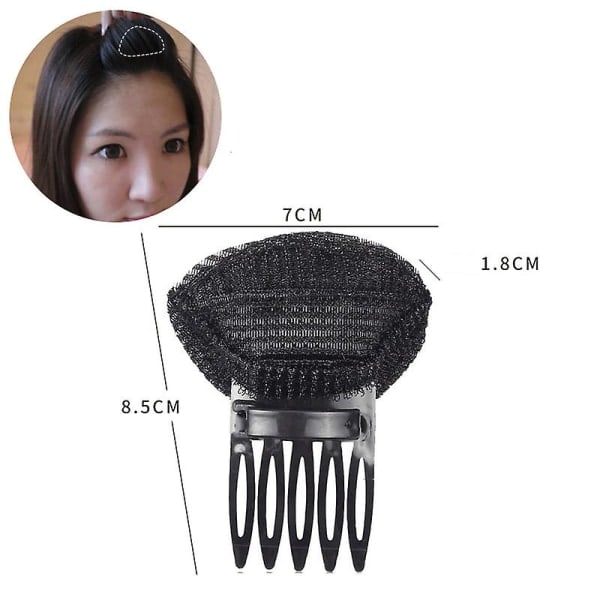 TG 2 st Puff Hair Head Kuddar Svart