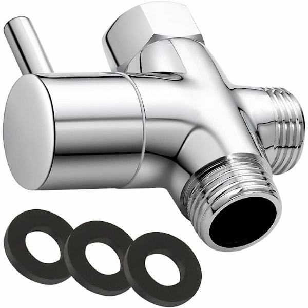 G1/2\" 3-vägsventil, solid mässing 3-vägsventil, handduschset, universella tillbehör