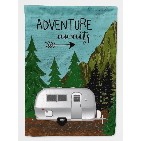 Airstream Camper Adventure v?ntar p? flaggtr?dg?rdsstorlek