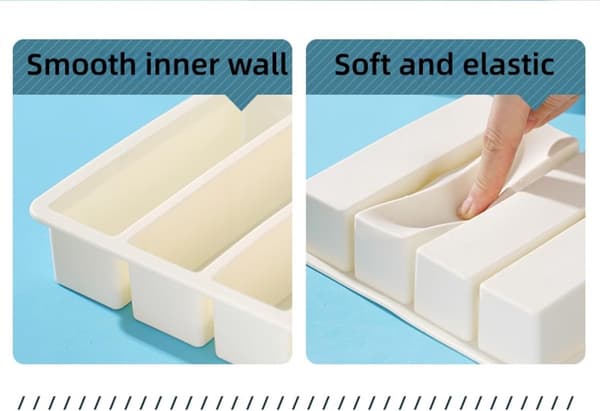 2-pack silikonfrysfack med lock, 4-portions soppisbitsform för måltidsförberedelse, förvaring av såsbuljongörter, grön