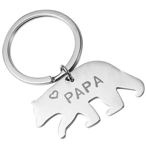 Kule Gave Pappa Henger Nøkkelring Fedre Presenter Nøkkelringer Herr Nøkkelring Nøkkelholder Sølv 5.2*4CM Sølv 5.2*4CM