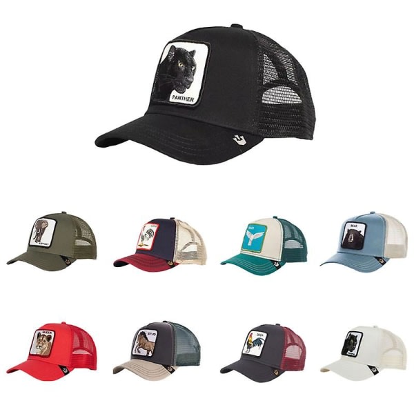 Hattar Djurmode Mesh Cap Baseball Cap Trucker Cap Justerbar hatt RedPanther