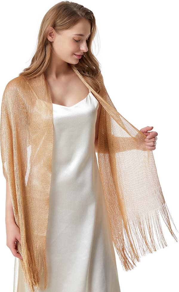 KZQ 1 styck - Halsduk - guld (175 x 45 cm) - Hög kvalitet - Hållbar - Praktisk