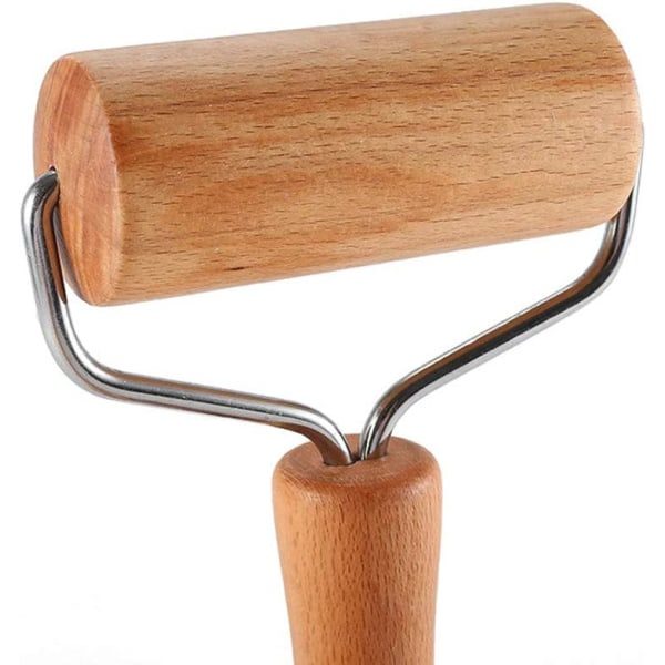 T-formet kjevle Kavel Profesjonell massiv bokstre non-stick belagt deigrulle for fondant, pizza, kake, pasta og smørdeig