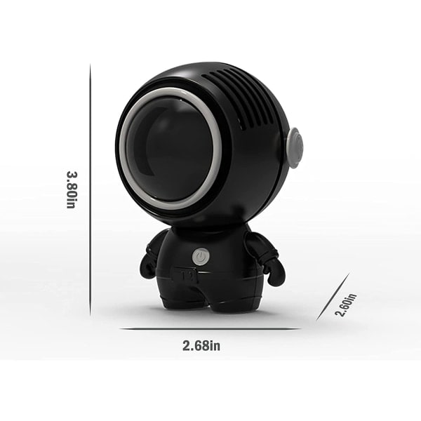 Bærbar mini-bladløs USB-vifte (svart)
