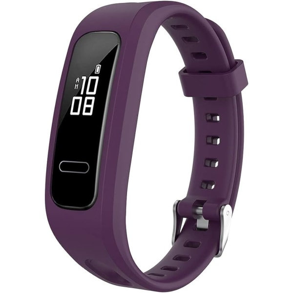 Galaxy Silikonarmband kompatibelt med Huawei Honor Band-klocka (lila) Lila