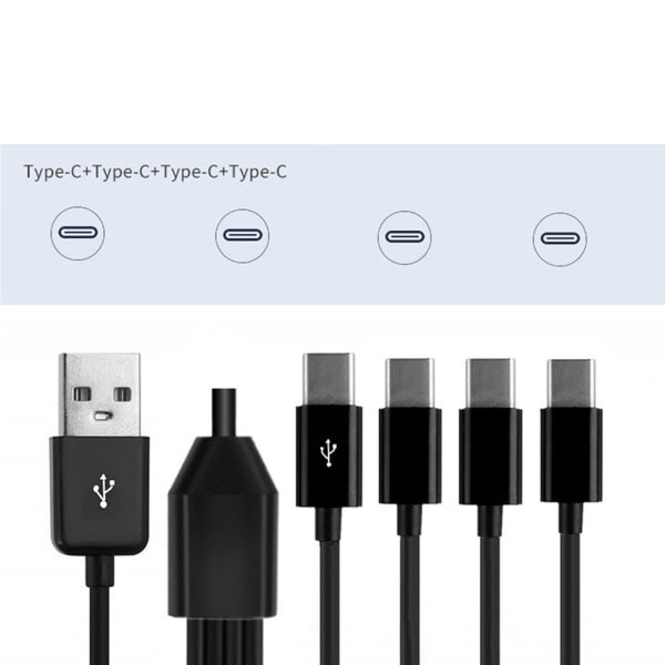 Moni USB-C-jakaja 4-in-1 pikalatauskaapeli 4 tyypin C-urosliittimellä puhelimille tableteille