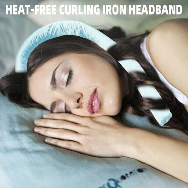 TG Värmefri silkeshårtejp Locktång Curlingtejp Hårklämma Lazy Natural Soft Wave DIY Curler Stylingverktyg för sänggåendet över natten (blå)