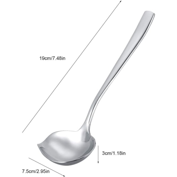 Sauce Spoon, Sauce Server med Pip, Rustfrit Stål, 19cm