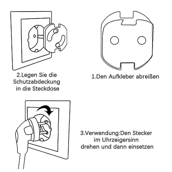 Deleycon 20x Barnskydd för uttag och uttagslister