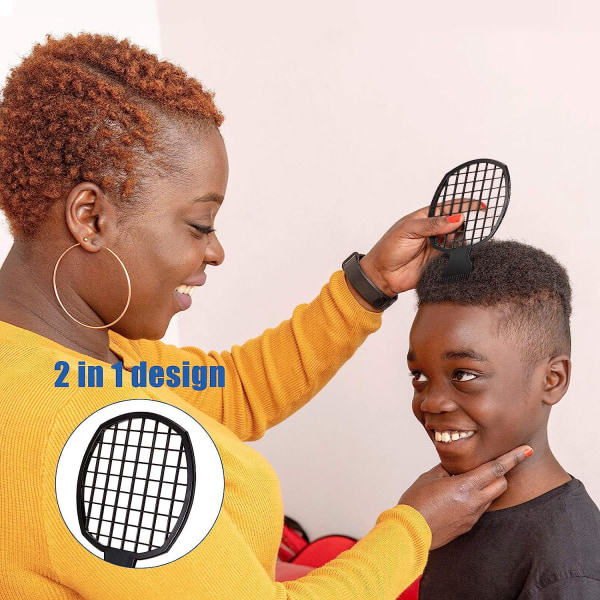 TG 2-pack Twist Comb Curl Comb Twist Brush Afro Curl Comb Twist Hair Coils Kamverktyg för naturligt hår (svart)