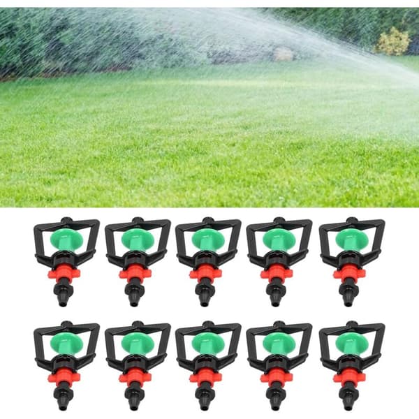 10 Set Roterande G Typ Mikro Munstycke Växtbevattning Sprinkler Refraktionsspraymunstycke för Växthus