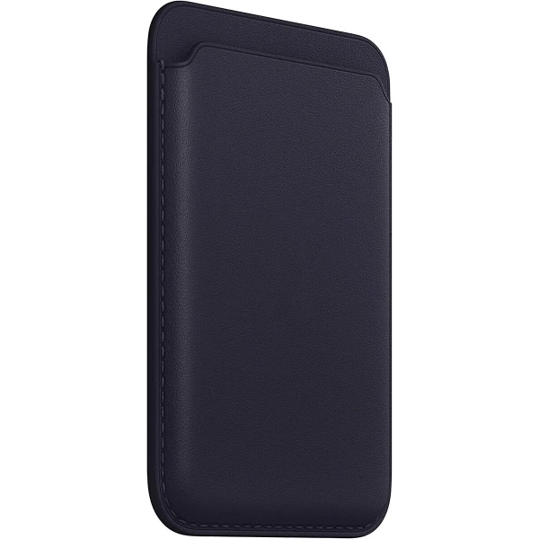 TG Apple läderkorthållare MagSafe iPhonelle - Lila musta
