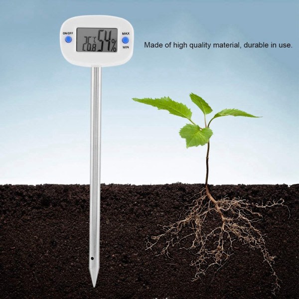 Digital jordhygrometer Jordfuktighetsmåler, Fuktighetsmåler Temperaturluftfuktighetsmåler med enkel sonde for hagearbeid