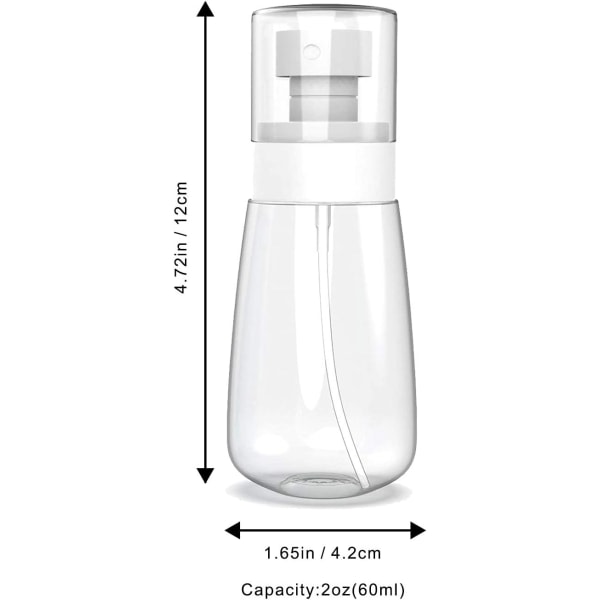 Galaxy 3-pack sprayflaskor Resepaket 60 ml påfyllningsbar og återanvändbar plastflaskor