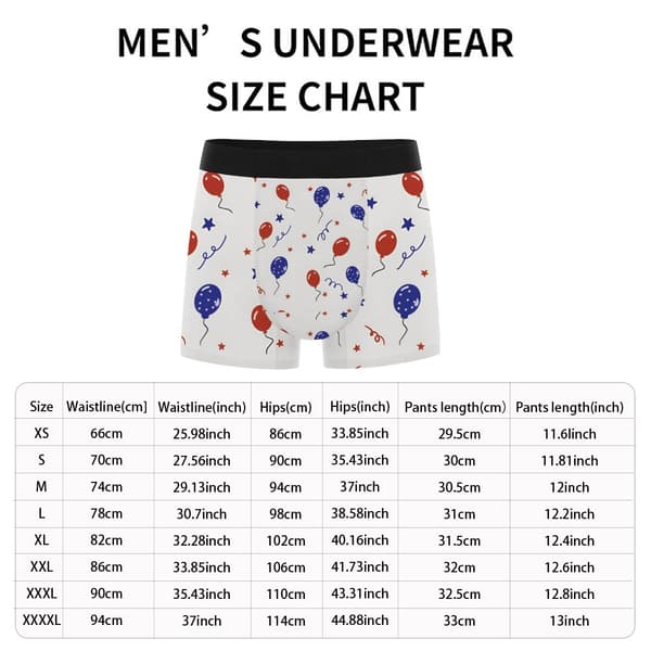 Søde Print Herre Boxer Briefs Blødt Åndbart Undertøj Fantastisk til Valentinsdag Overraskelser L