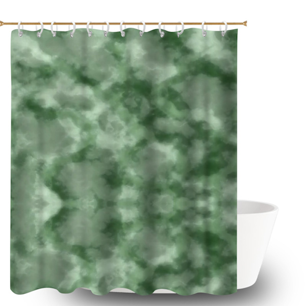 Retro Tie Dye Badrum Duschdraperi, 180x180cm Draperifoder för Ökad Sekretess 180x180cm