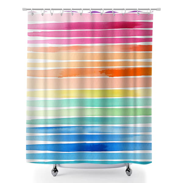 Polyester Badeforhæng, 180x180cm Skimmelresistent Moderne Tie Dye Bruseforhæng til Badekar 180x180cm