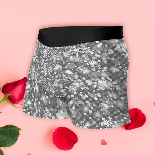 Julesnefnug Herre Boxer Briefs Hurtigtørrende Strækbart Undertøj Perfekt til Valentinsdag M