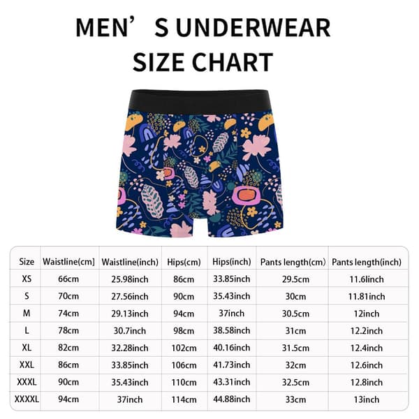 Mønstrede Herre Boxer Briefs Åndbart Stretch Undertøj Perfekt til Hverdag & Feriebrug S