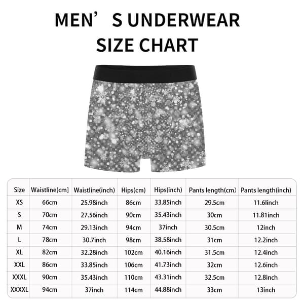 Julesnefnug Herre Boxer Briefs Hurtigtørrende Strækbart Undertøj Perfekt til Valentinsdag M