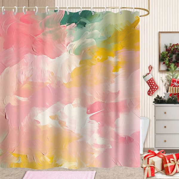 Duschdraperi för badrum, mönstrat modernt batikfärgat polyester badrumstillbehör för hem, husbilar 180x180cm