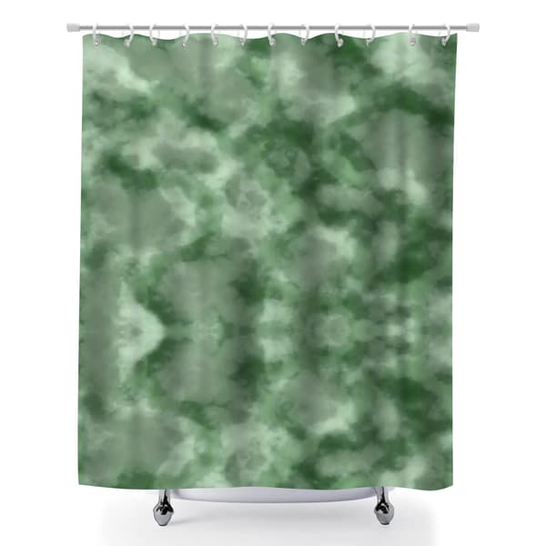 Retro Tie Dye Badrum Duschdraperi, 180x180cm Draperifoder för Ökad Sekretess 180x180cm