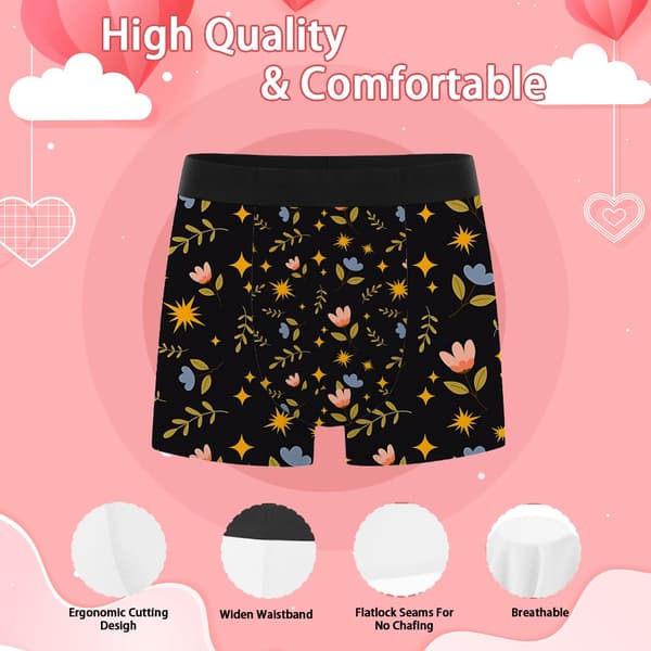Søde Print Herre Boxer Briefs Blødt Komfort Undertøj Ideel til Gave til Ham ved Særlige Lejligheder M