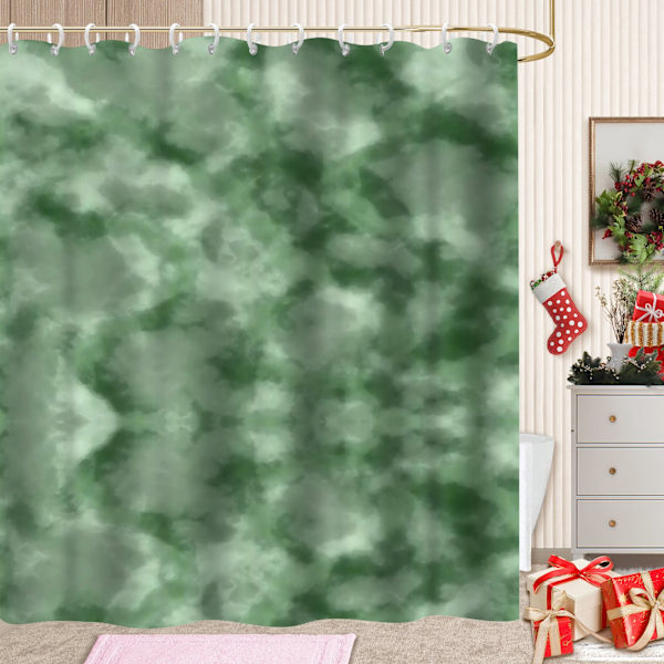 Retro Tie Dye Badrum Duschdraperi, 180x180cm Draperifoder för Ökad Sekretess 180x180cm
