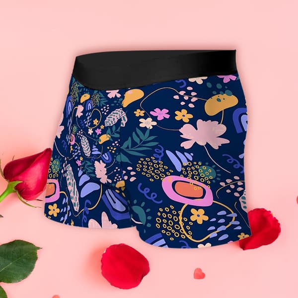 Mønstrede Herre Boxer Briefs Åndbart Stretch Undertøj Perfekt til Hverdag & Feriebrug XL