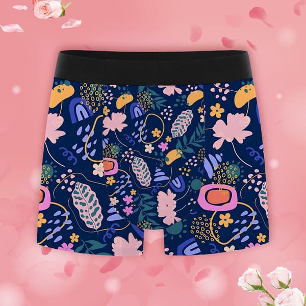 Mønstrede Herre Boxer Briefs Åndbart Stretch Undertøj Perfekt til Hverdag & Feriebrug XL