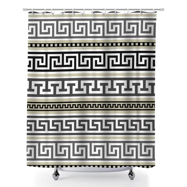 Duschdraperi med Fair Isle-design för badrum, duschdraperifoder i bondgårdsstil med viktad botten för skjutdörrsskenor 180x180cm