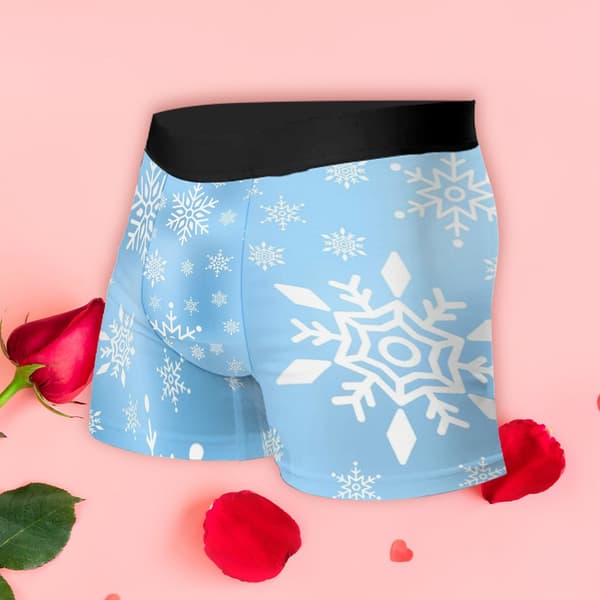 Snefnug Print Herre Underbukser Boxer Briefs Stræk Komfort Pasform til Feriefester M