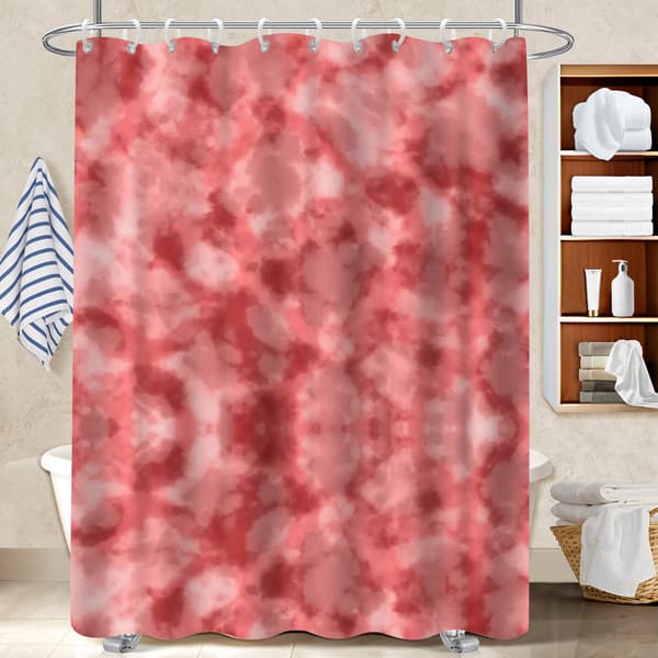 Retro Tie Dye Duschdraperier, Bondgårdsbadkarsdraperi för Husbil, Husvagn, Båt 180x180cm