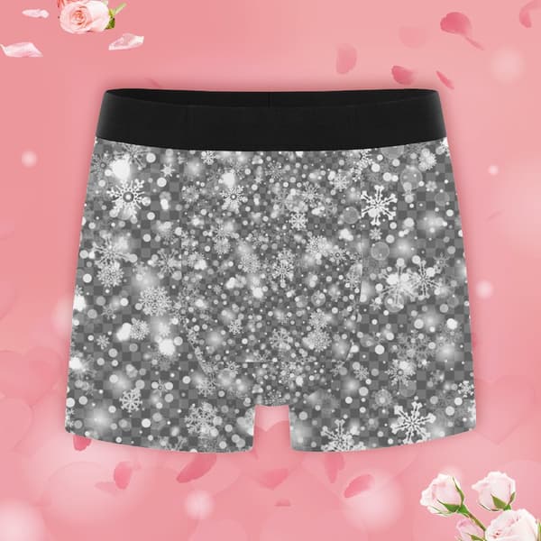 Julesnefnug Herre Boxer Briefs Hurtigtørrende Strækbart Undertøj Perfekt til Valentinsdag M