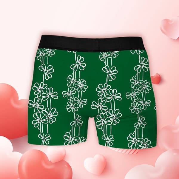 Søde mønstrede boxershorts til mænd, letvægts åndbart undertøj, ideelt til hverdagsbrug og som gave L