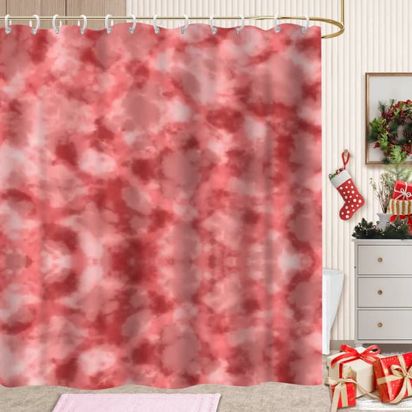 Retro Tie Dye Duschdraperier, Bondgårdsbadkarsdraperi för Husbil, Husvagn, Båt 180x180cm