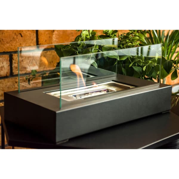 Fritstående Bioethanol Pejs Indendørs Udendørs Glas 35cm