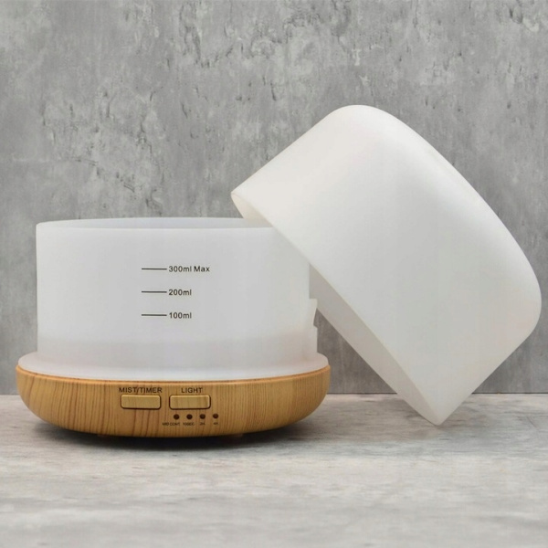 Luftfugter Aroma Diffuser 300ml LED Natlampe 6 Olier Sæt Hjem