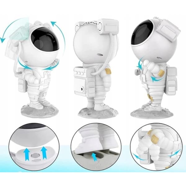Astronaut Stjärnprojektor Nattlampa Fjärrkontroll Timer Barn