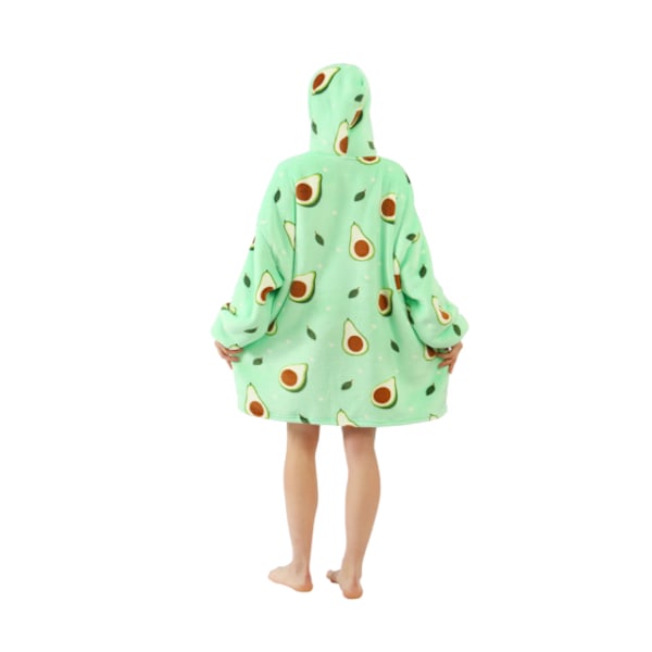 Tæppe Sweatshirt Tæppe Varm Tyk Hættetrøje Avocado Tæppe