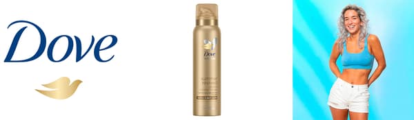 Dove Dermaspa Brun-Utvecklande Kroppsmousse Summer Revived Mörk 150Ml