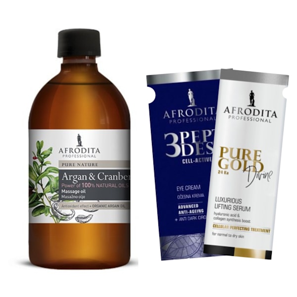 Afrodita Argan Och Tranbärsmassageolja + 2 Prover