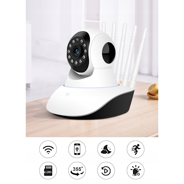 Roterbar Infraröd Kamera Rörelsesensor Wifi Baby Monitor