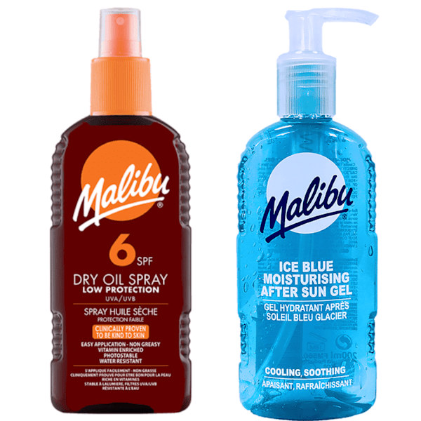 Malibu Bronzing Sun Oil Spf6 200Ml + After Sun Gel 200Ml