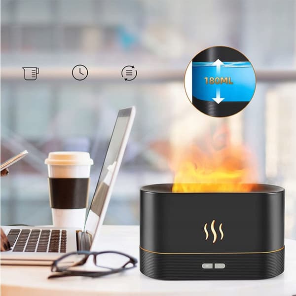 Flammeeffekt Luftfugter Aroma Diffuser USB Stille 180ml