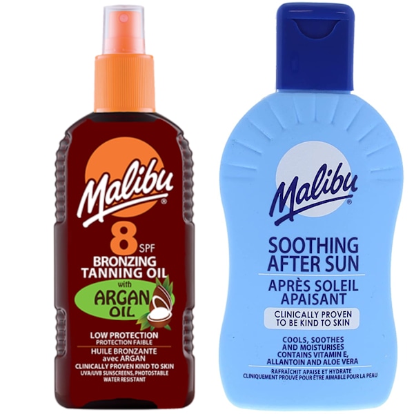Malibu Bronzing Oil Spf8 200Ml + After Sun Balm 200Ml