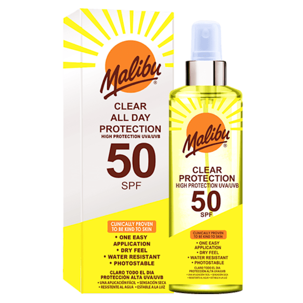 Malibu Colorless Protective Spray Spf50 250Ml + After Sun Gel 100Ml