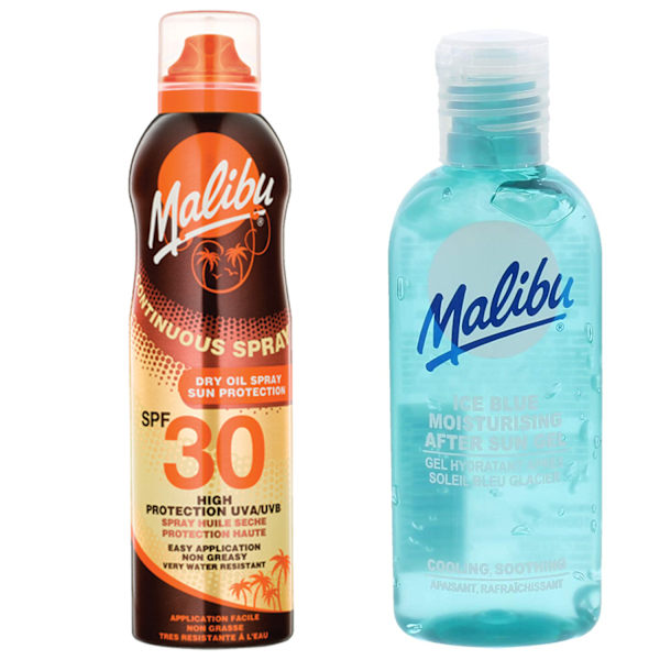 Malibu Spf30 Protective Lotion Aerosol 175Ml + After Sun Gel 100Ml